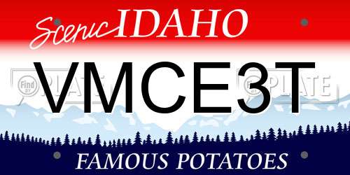 VMCE3T Idaho License Plate