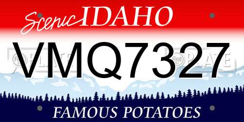 VMQ7327 Idaho License Plate