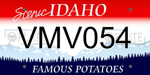 VMV054 Idaho License Plate