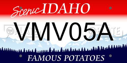 VMV05A Idaho License Plate