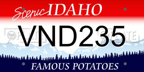 VND235 Idaho License Plate