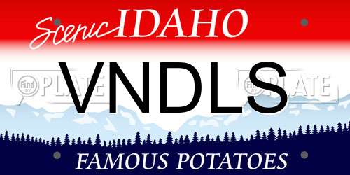 VNDLS Idaho License Plate