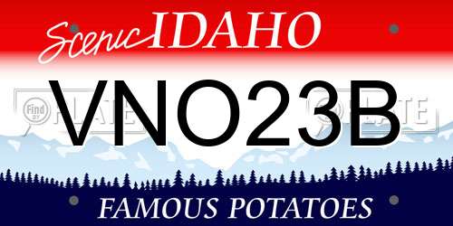 VNO23B Idaho License Plate