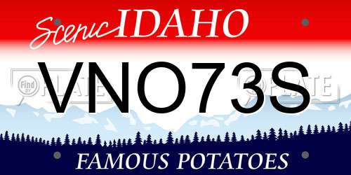 VNO73S Idaho License Plate