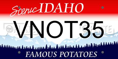 VNOT35 Idaho License Plate