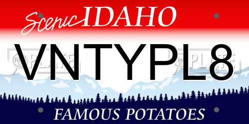 VNTYPL8 Idaho License Plate