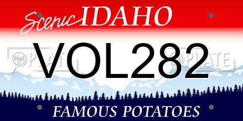 VOL282 Idaho License Plate