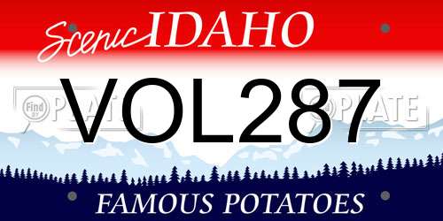 VOL287 Idaho License Plate