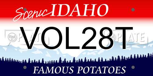 VOL28T Idaho License Plate