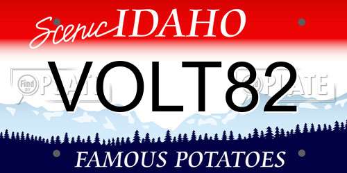 VOLT82 Idaho License Plate