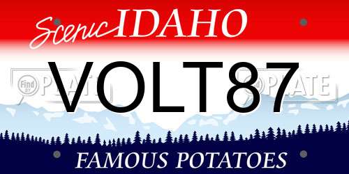 VOLT87 Idaho License Plate