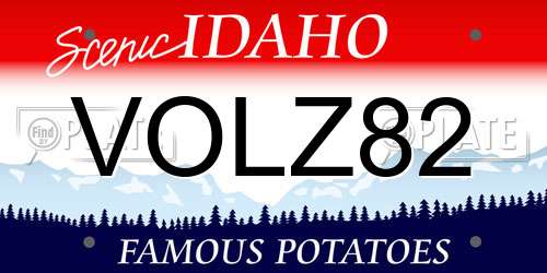VOLZ82 Idaho License Plate