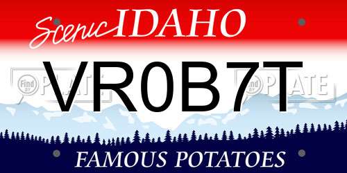 VR0B7T Idaho License Plate
