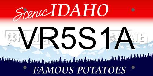 VR5S1A Idaho License Plate