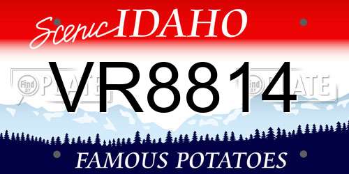 VR8814 Idaho License Plate