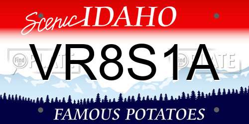 VR8S1A Idaho License Plate