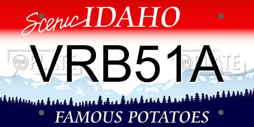 VRB51A Idaho License Plate