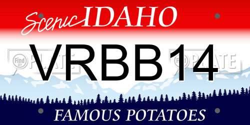VRBB14 Idaho License Plate