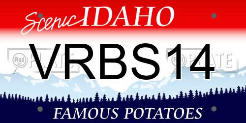 VRBS14 Idaho License Plate