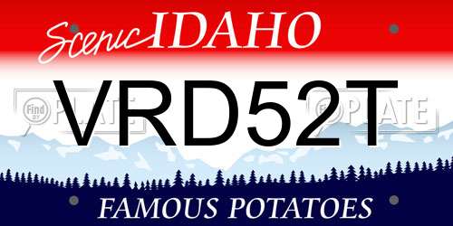 VRD52T Idaho License Plate