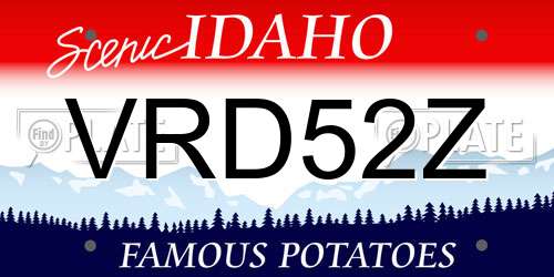 VRD52Z Idaho License Plate