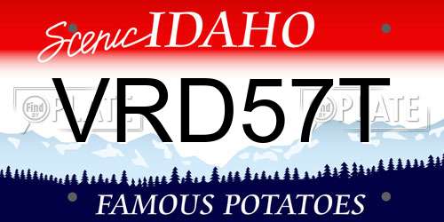 VRD57T Idaho License Plate