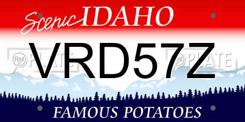 VRD57Z Idaho License Plate
