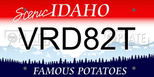 VRD82T Idaho License Plate