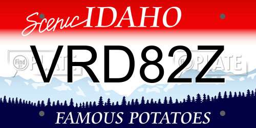 VRD82Z Idaho License Plate