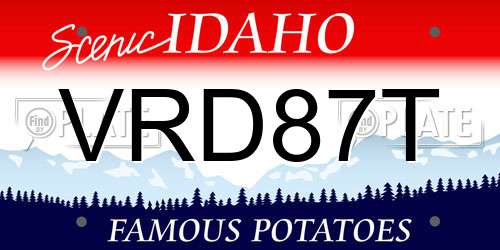 VRD87T Idaho License Plate