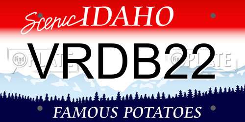 VRDB22 Idaho License Plate