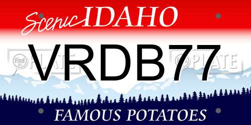VRDB77 Idaho License Plate