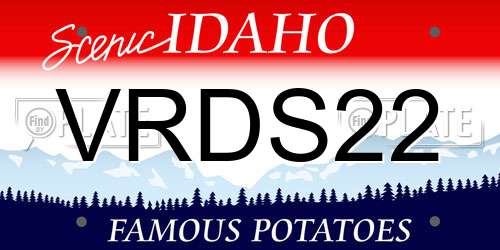 VRDS22 Idaho License Plate
