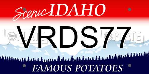 VRDS77 Idaho License Plate