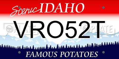 VRO52T Idaho License Plate