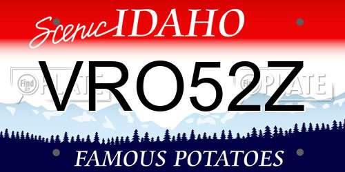 VRO52Z Idaho License Plate