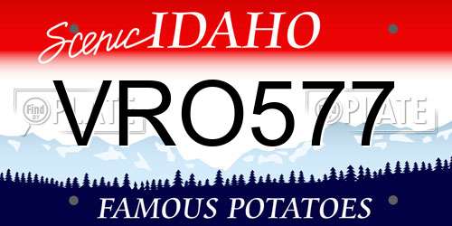 VRO577 Idaho License Plate