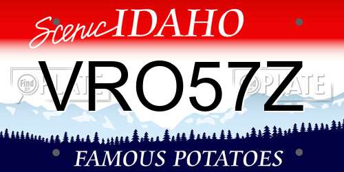 VRO57Z Idaho License Plate