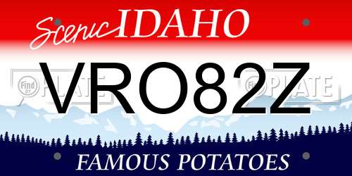 VRO82Z Idaho License Plate
