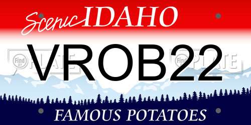 VROB22 Idaho License Plate