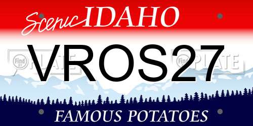 VROS27 Idaho License Plate