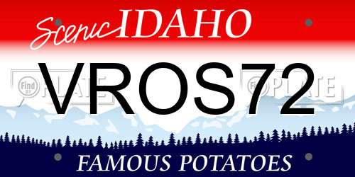VROS72 Idaho License Plate