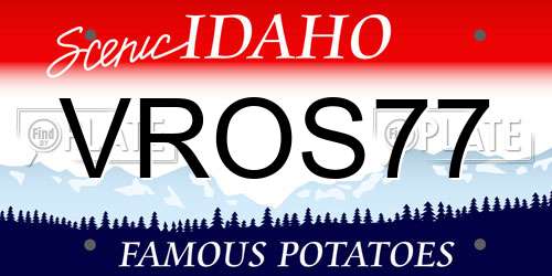 VROS77 Idaho License Plate
