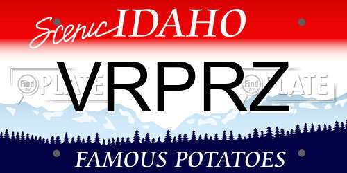 VRPRZ Idaho License Plate