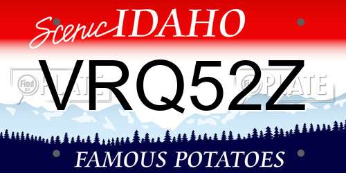 VRQ52Z Idaho License Plate
