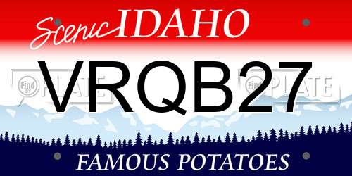 VRQB27 Idaho License Plate