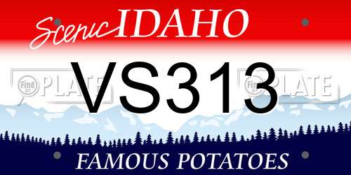 VS313 Idaho License Plate