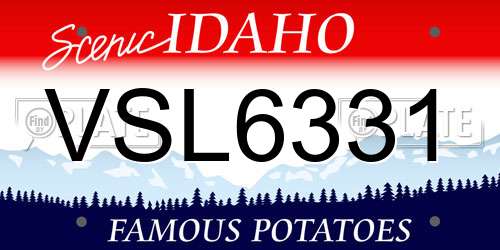VSL6331 Idaho License Plate
