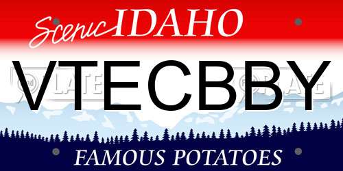 VTECBBY Idaho License Plate