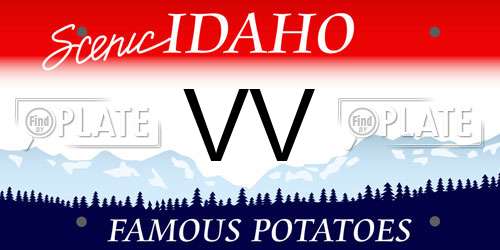 VV Idaho License Plate